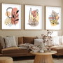 Wallity Huhu226 - Cuadro Decorativo Enmarcado MDF y Madera Maciza, 50 x 35 cm (3 Piezas)